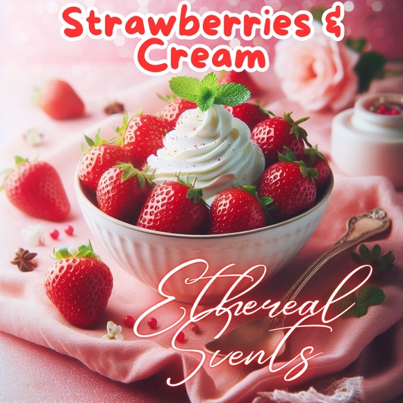 Strawberries And Cream Wooden Wick Candle 13.5oz - Picture 3 of 3